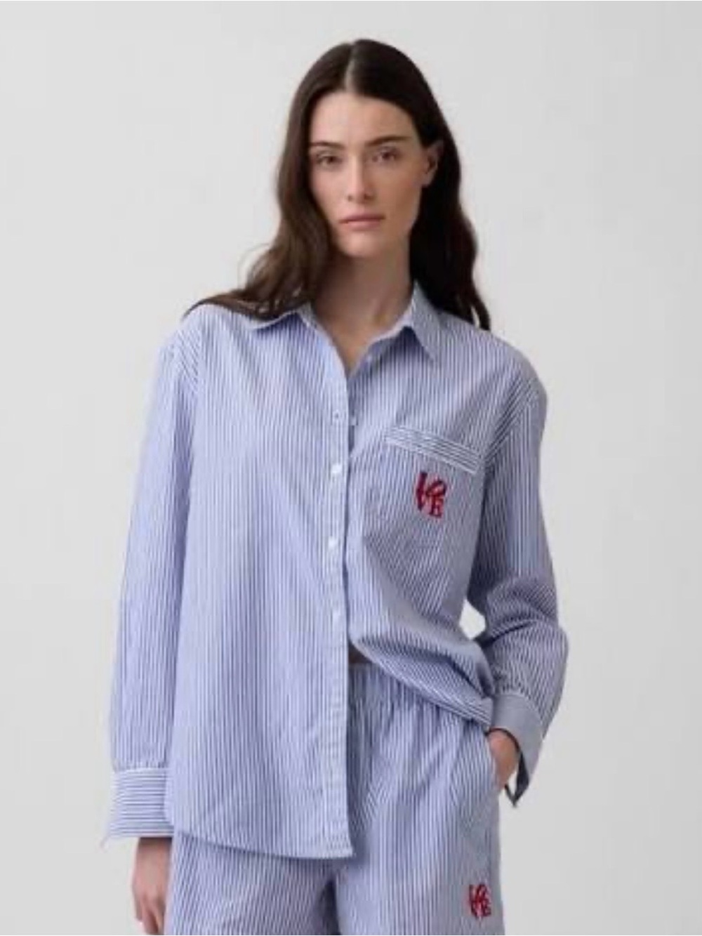 Gap + Robert Indiana Collaboration- Striped Button-Up Shirt